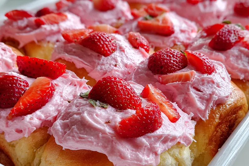 Fresh ingredients for Strawberry Cinnamon Breakfast Rolls