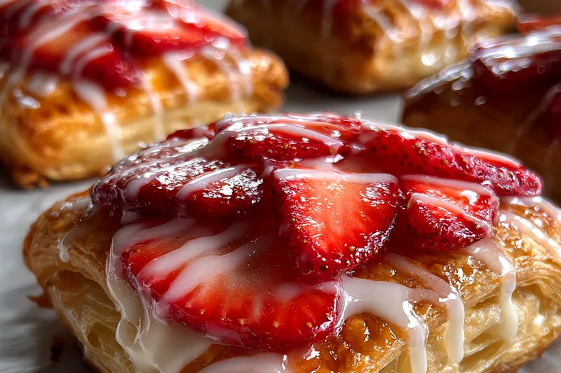 Cooking process for Strawberry Cream Cheese Danish