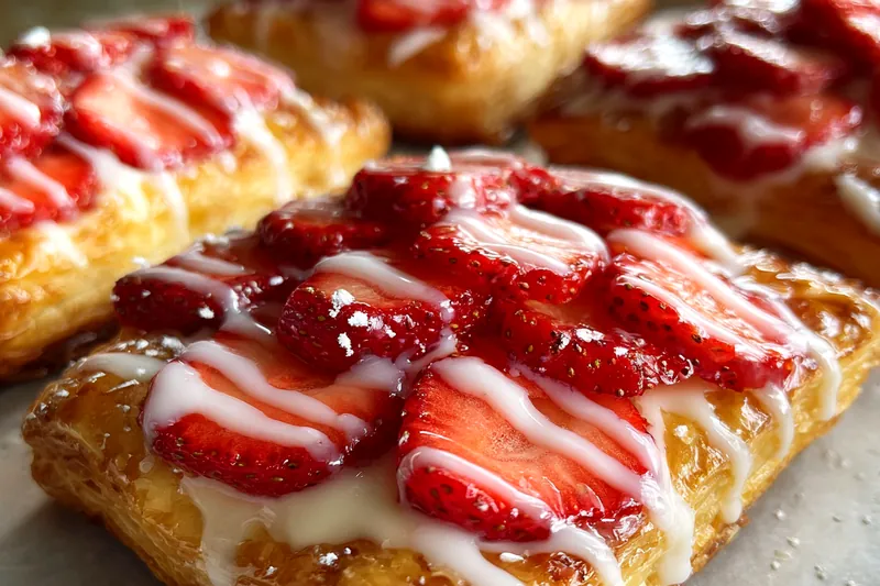 Fresh ingredients for Strawberry Cream Cheese Danish