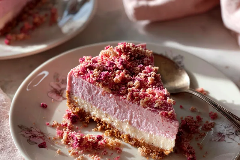 Cooking process for Strawberry Crumble Icebox Cake