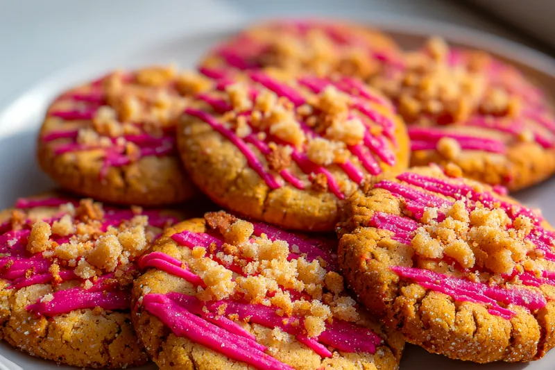 Fresh ingredients for Strawberry Crunch Cookies