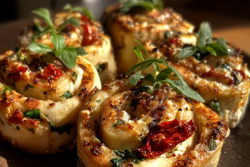 Cooking process for Stuffed Chicken Rolls