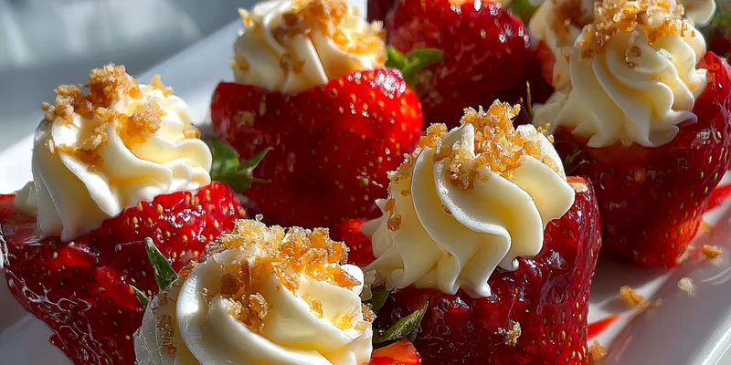Sweet Cream Filled Strawberries