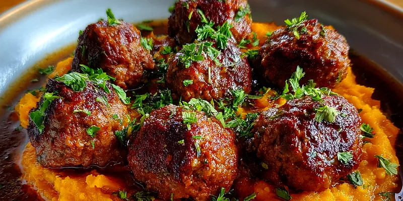 Sweet Potato Meatball Delight