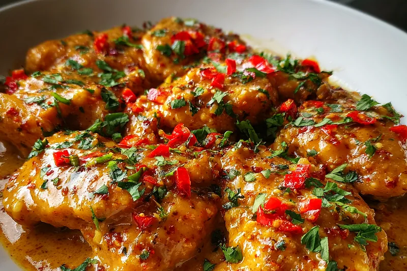 Fresh ingredients for Thai Peanut Chicken Delight