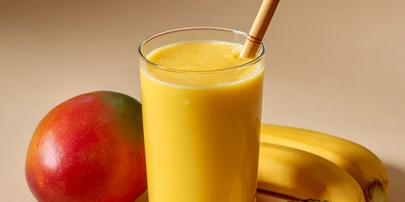 Delicious Tropical Immunity Smoothie served on a plate