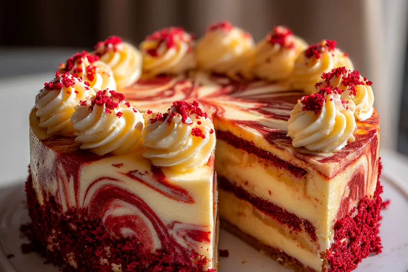 Fresh ingredients for Velvety Swirl Cheesecake