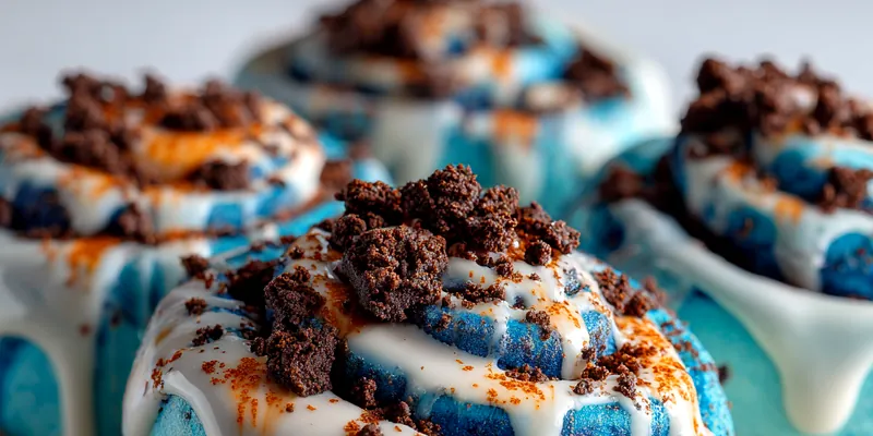Vibrant Blue Cookie Rolls