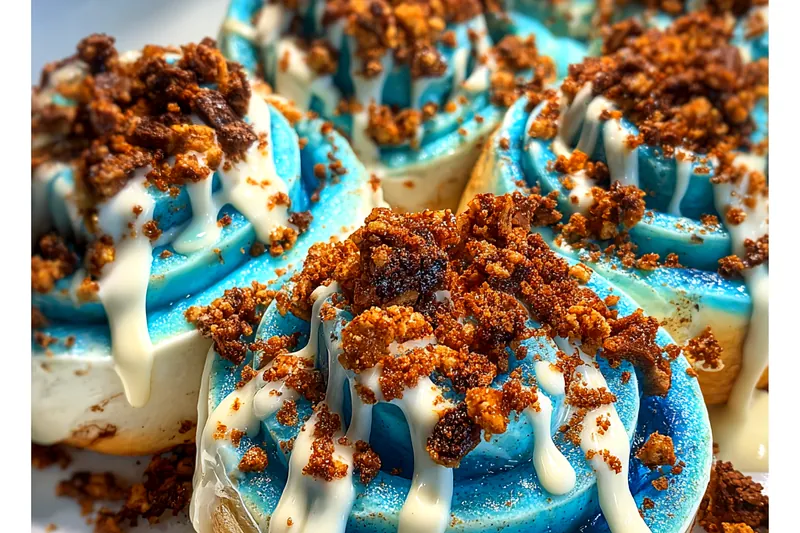 Fresh ingredients for Vibrant Blue Cookie Rolls