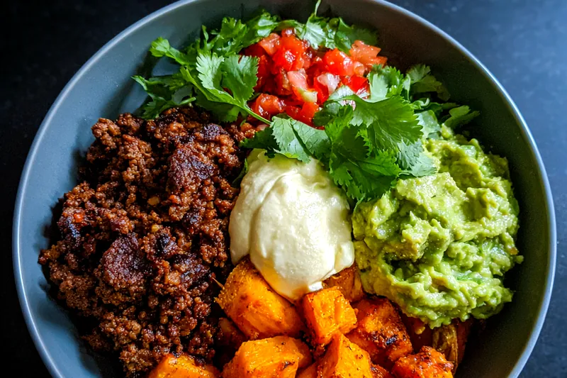 Cooking process for Vibrant Taco Bowl