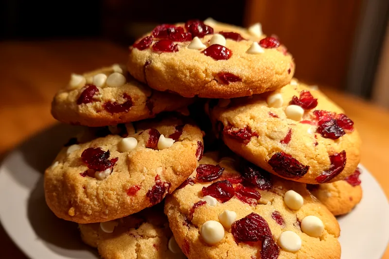 Fresh ingredients for White Chocolate Cranberry Cookies